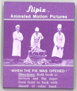REDUCED! RARE 1984 Shackman flipbook WHEN THE PIE WAS OPENED Animated Mot. Pict - Bild 1 von 2