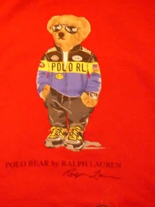 Para hombres Ralph Lauren Racing Chaqueta Polo Oso Rojo Sudadera con Capucha Talla M - Imagen 1 de 8