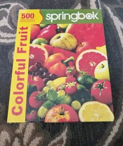 500 PC SPRINGBOK COLORFUL FRUIT JIGSAW PUZZLE  18"X 23.5" Factory Sealed - Picture 1 of 3