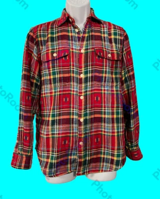 Рубашка Polo Ralph Lauren Southwestern Aztec Navajo Tribal клетчатая фланелевая размер M - Изображение 1 из 4