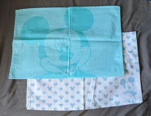 Disney Mickey Mouse tea towels x 2 light blue turquoise - never used - Picture 1 of 10