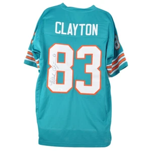 NFL Miami Dolphins Mark Clayton #83 Autographed Signed Jersey XL Replica Teal - Picture 1 of 4