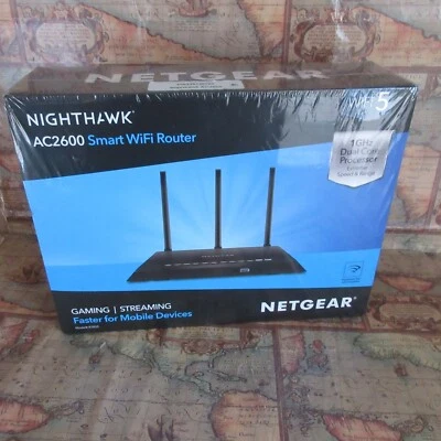 ~NEW SEALED~ Netgear Nighthawk AC2600 Smart WIFI Router R7450-100NAS Black - Image 1 of 3