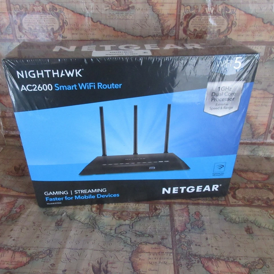 ~NEW SEALED~ Netgear Nighthawk AC2600 Smart WIFI Router R7450-100NAS Black - Image 1 of 3