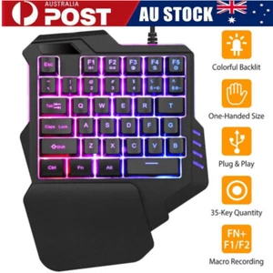 35Keys One-Handed Mechanical Gaming Keyboard RGB Backlit Mini Keypad Controller - Picture 1 of 12