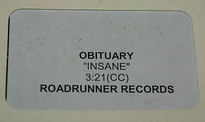 Obituary Insane Rare 2005 Promotional Ntsc Vhs Video Roadrunner Htf Out Of Print - Image 1 of 4