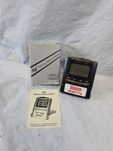 1980s Folding Stands Travel Talking Alarm Clock by TOP USA Advertising Wynne - Picture 1 of 10