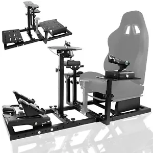 Marada Flight Simulation Cockpit Racing Wheel Stand NO Pedals Throttle Joystick - Picture 1 of 8