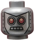 Lego Movie silberner (flat silver) Kopf Roboter Robo Swat Radio DJ 3626cpb1083