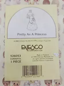 95 Precious Moments Pretty As A Princess Estatuilla Crown Girl 526053 Caja Original - Imagen 1 de 2