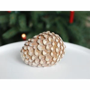 Deko-Tannenzapfen 14,5x10,5cm Tischdeko Weihnachtsdeko Herbstdeko Winterdeko - Bild 1 von 3