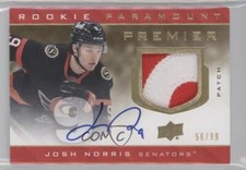 2020-21 Upper Deck Premier 56/99 Josh Norris #P-JN Rookie Paramount Auto Patches