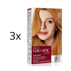 Lot of 3 Magnific Color Dye Cream 8.4 Reddish Light Blonde Hair Tint Amend - Picture 1 of 3