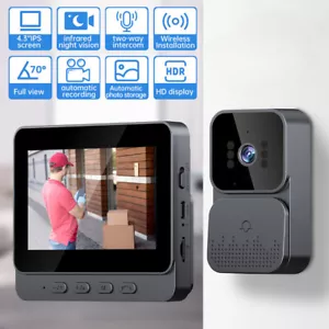 Wireless Video Doorbell Intercom System Smart with 4.3'' Screen 1080P HD Monitor - Picture 1 of 14
