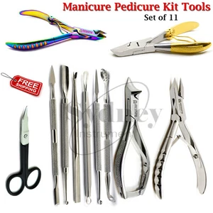 Manicure Nail Clipper Cutter Cuticle Scissor Skin Care Nail Pusher Acne Blemish - Picture 1 of 12