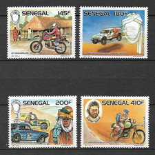 SÉNÉGAL N°750/753 PARIS DAKAR 1988 NEUF ** LUXE TOP AFFAIRE !!!!!!!!!