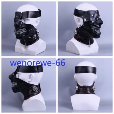 MovieTokyo Ghoul Kaneki Ken PVC Full Mask Cosplay Halloween Props Headgear Mask - Image 1 of 4
