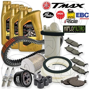 KIT TAGLIANDO COMPLETO OLIO FILTRI PASTIGLIE CANDELE CINGHIA RULLI TMAX 500 2007 - Foto 1 di 2