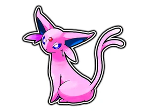 Pegatina de vinilo impermeable Espeon troquelada - Imagen 1 de 1