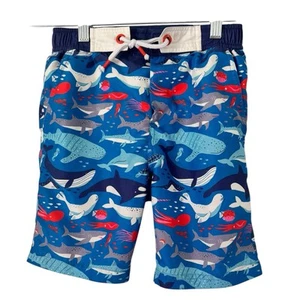 Boden Sea Life Print Lined Swim Trunks Boys Size 8-9 Years Swimsuit - Picture 1 of 7