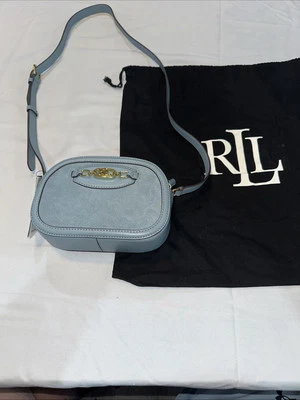 Bolso de Hombro Lauren Ralph Lauren Gamuza Azul Claro Jordy Foto 1 de 4