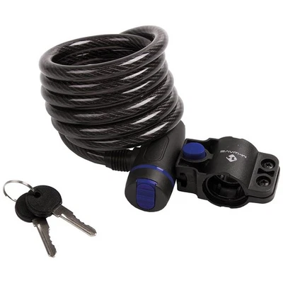 M-Wave S 10.18 Cable Lock with Dust-Resistant Cylinder & Seat Post/Frame Mount - Image 1 of 2