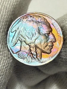 1919 Buffalo Nickel, Gem AU +High Grade Toned Nice Color WOW - Picture 1 of 2