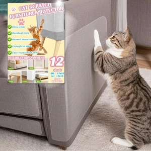 Anti Cat Scratch Furniture Protector Self-Adhesive - 12 Pack, 17x12 - Clear C... - Picture 1 of 9