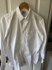 J. Press White Oxford Cloth Button Down Shirt 100% Cotton Made In USA Size 16 - Picture 1 of 8