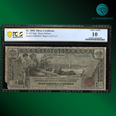 Fr.225 1896 $1 Dollar Silver Certificate EDUCATIONAL NOTE, PCGS 10, 29633 - Image 1 of 2