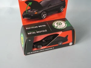 Matchbox 1996 Mitsubishi Lancer Evo IV Black Body 75mm USA Moving Parts - Picture 1 of 2