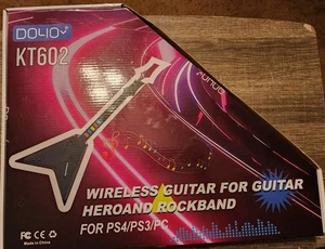 DOYO Controller per chitarra da gioco wireless per PS4 PS3 PC Guitar Hero Rock Band - Foto 1 di 9