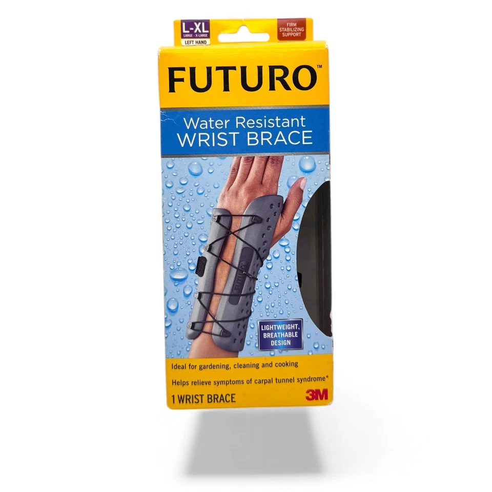 FUTURO Wrist Brace L-XL Left Hand Adjustable Neoprene Water Resistant Support - Image 1 of 4