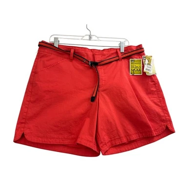 Bermuda de caminhada Lee Coral nova com etiquetas 16 cintos verão praia - Imagem 1 de 4