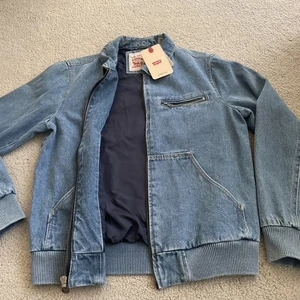 Levi's Men's Medium Full Zip Denim Jacket Bomber Light Wash Inner Pocket - Bild 1 von 18