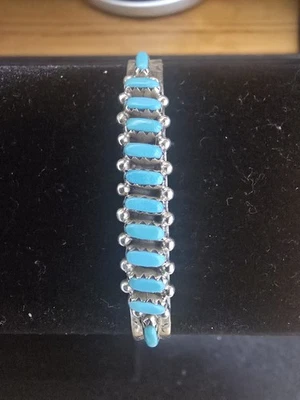 Zuni Cuff Bracelet,  Sterling ,L,t  Signed Jewelry - Image 1 of 4