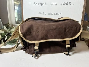 VINTAGE DOMKE THE RUGGED PROFESSIONAL BROWN CANVAS CAMERA BAG - Bild 1 von 9