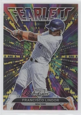 2022 Panini Prizm Fearless Snakeskin Prizm /50 Francisco Lindor #FL-13 - Image 1 of 2