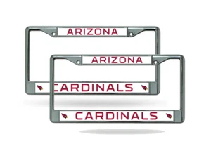 Arizona Cardinals Chrome Metal License Plate Frame - Set of 2 Frames - Picture 1 of 6