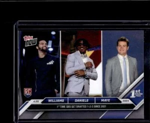 2024 Topps Now #D-TRIP Caleb Williams / Jayden Daniels / Drake Maye RC Base Qty - Picture 1 of 2