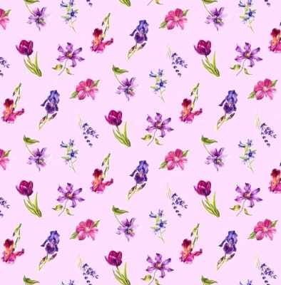 Northcott - Deborahs Garden - Lanzamiento floral mediano - Lila/Multi, por comprar Foto 1 de 4