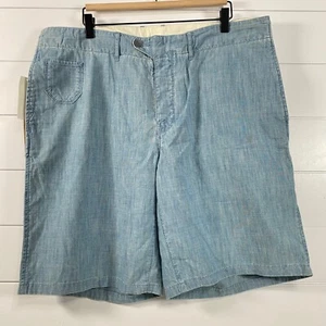 VTG Polo Ralph Lauren Mens 100% Cotton Chambray Shorts 38 NWT Blue Lake Preppy - Picture 1 of 16