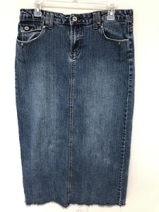 Cato Women's Size 10 Long Denim Jean Skirt Size 10 Modest Chic - Picture 1 of 10