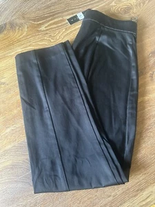 Neu mit Etikett THEORY Padra Admiral Krepp schmale knöchelhohe kurze Hose schwarz 275 $ - Bild 1 von 4