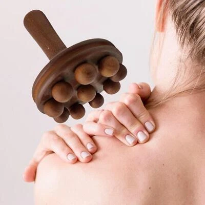 Mushroom Wood Massager Handheld Wooden Massager for Shoulder Body Waist - image 1 of 4