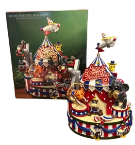 Home For The Holidays Revolving Lighted Musical Christmas Santa VTG Works Tested - Picture 1 of 12