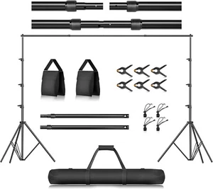 EMART Photo Video Studio 2.6m x 3m Adjustable Backdrop Stand Background Support - Picture 1 of 7