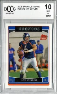 2006 Topps #DEN12 Jay Cutler BCCG 10 RC Broncos - Picture 1 of 2