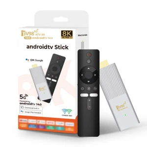 Mini TV Stick Android 15 Dual WiFi 2.4G 5G Smart TV Box 8K UHD Reproductor multimedia - Imagen 1 de 24