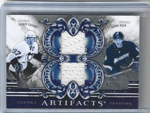 SIDNEY CROSBY / BOBBY RYAN 2010/11 UPPER DECK ARTIFACTS GAME JERSEY #61/75 - Picture 1 of 2